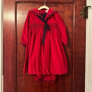 PETIT AMI Nautical Dress Size 3T Hand Embroidered